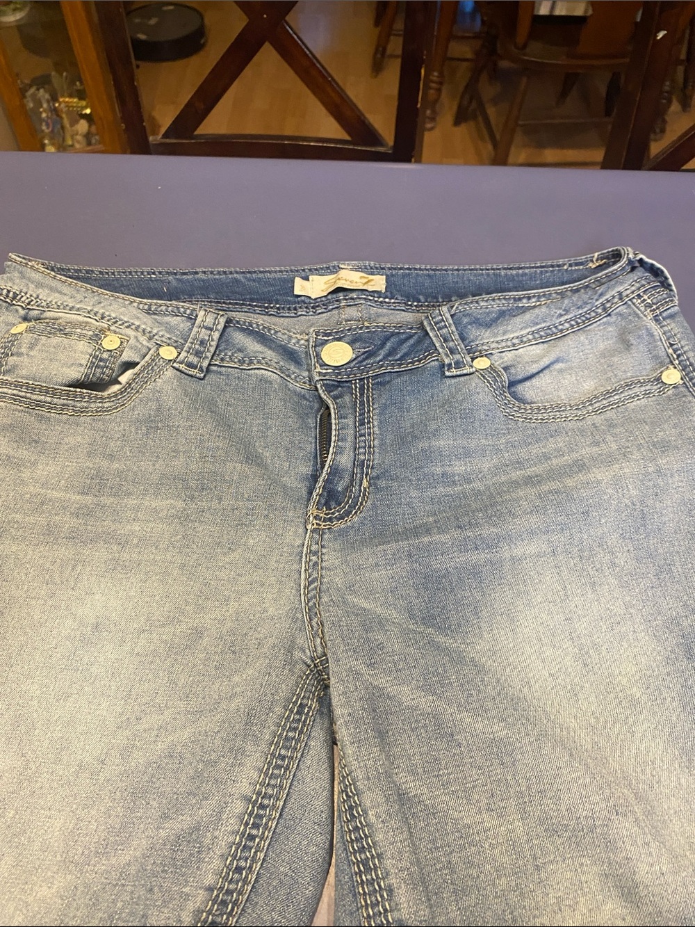 Seven7 Women's Light Blue Skinny Stretch Jeans